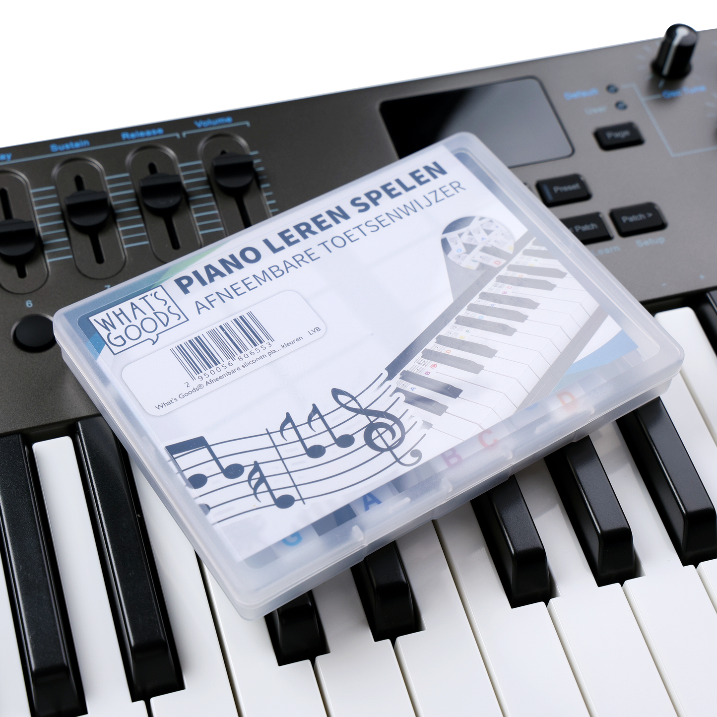 Afneembare siliconen piano toetsenwijzer - gekleurd