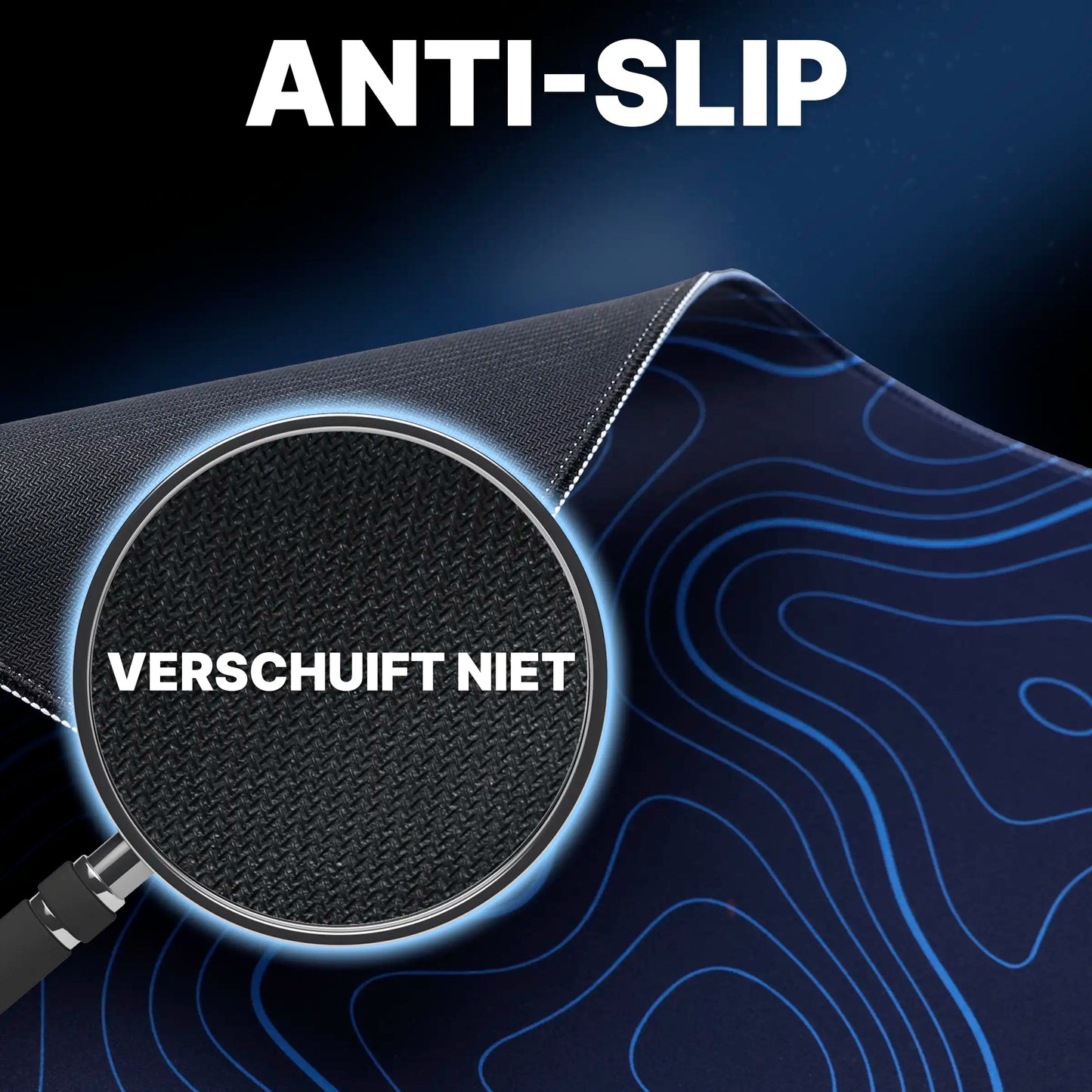 What's Goods Muismat 90x40 XXL (4mm dik) blauw