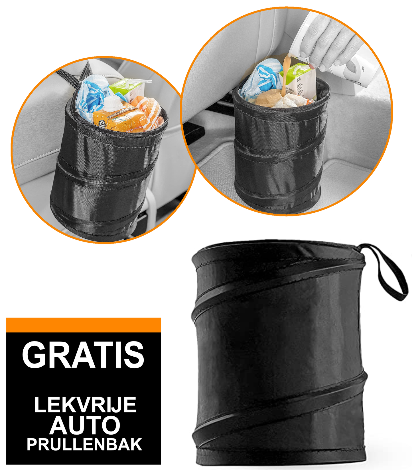Opvouwbare kofferbak organizer & boodschappentas + GRATIS autoprullenbak