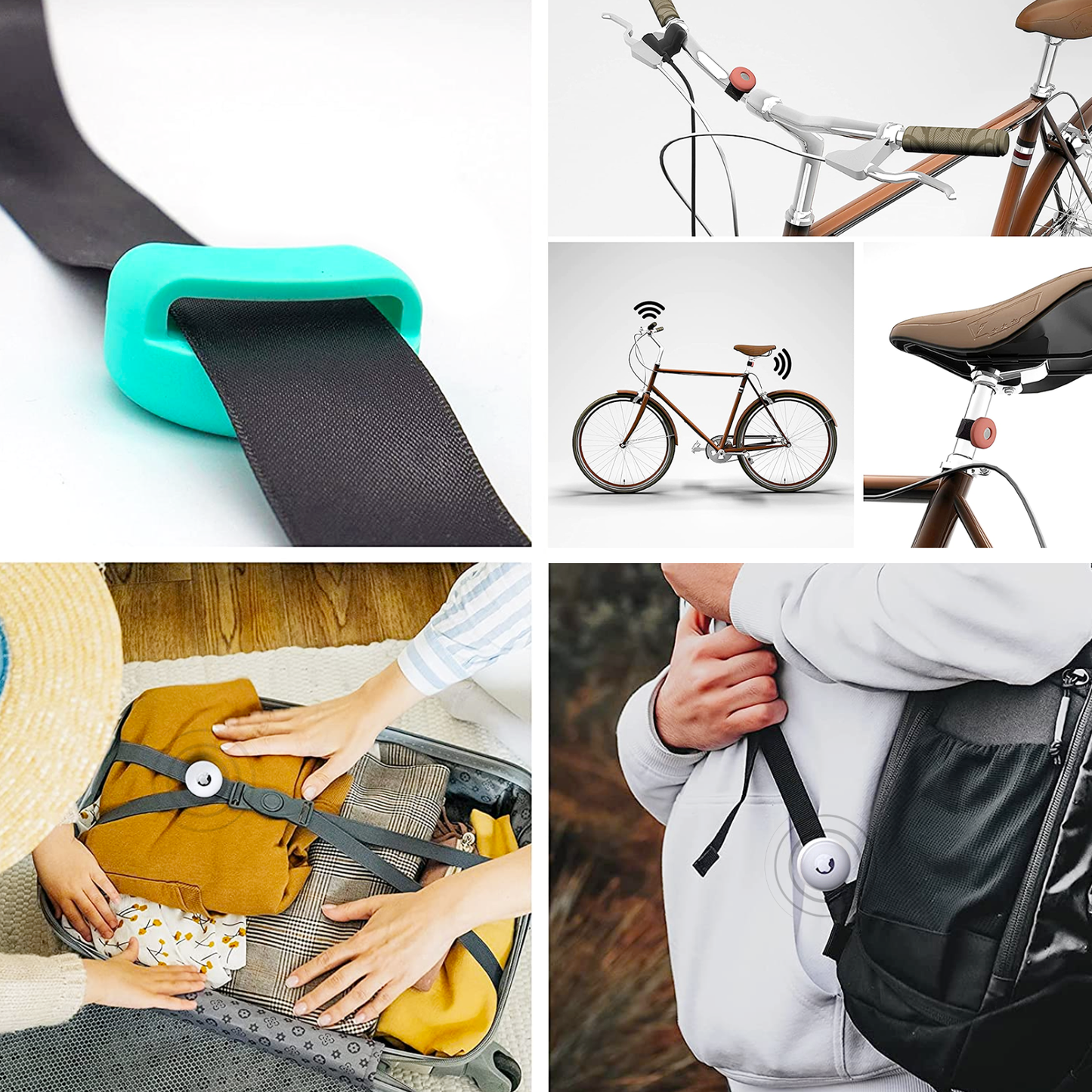 Airtag houder zwart 2 stuks