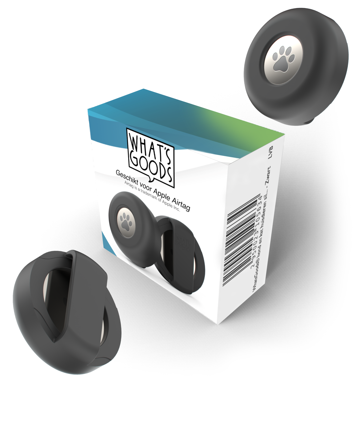 Airtag houder glow in the dark oranje