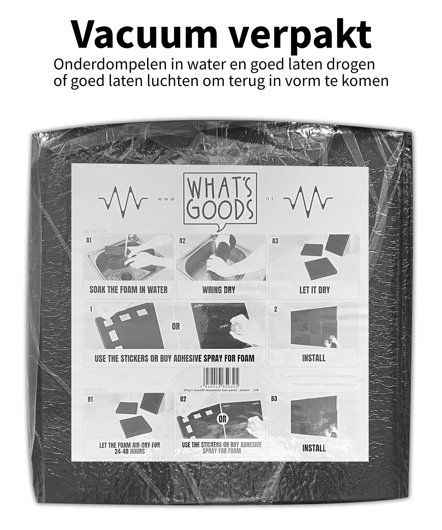 Akoestische Foam Panels Isolatieplaten (Set van 12 tegels)
