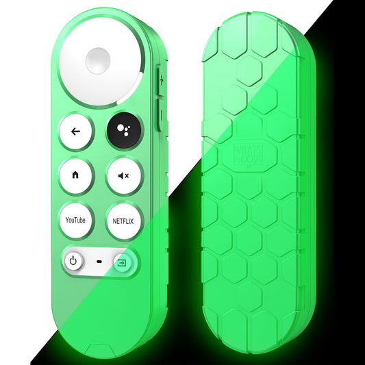 Afstandsbediening beschermhoesje - Geschikt voor Google Chromecast® TV afstandsbediening - Glow in dark groen