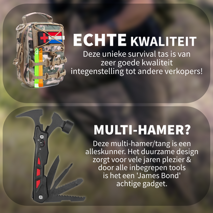 NL Survival Kit Noodpakket Zwart