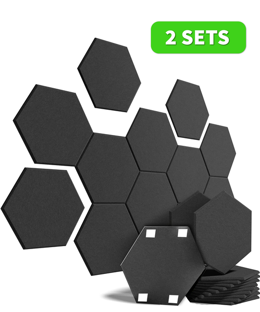 Akoestische hexagon panels 1800g/m2 vilt 2 SETS
