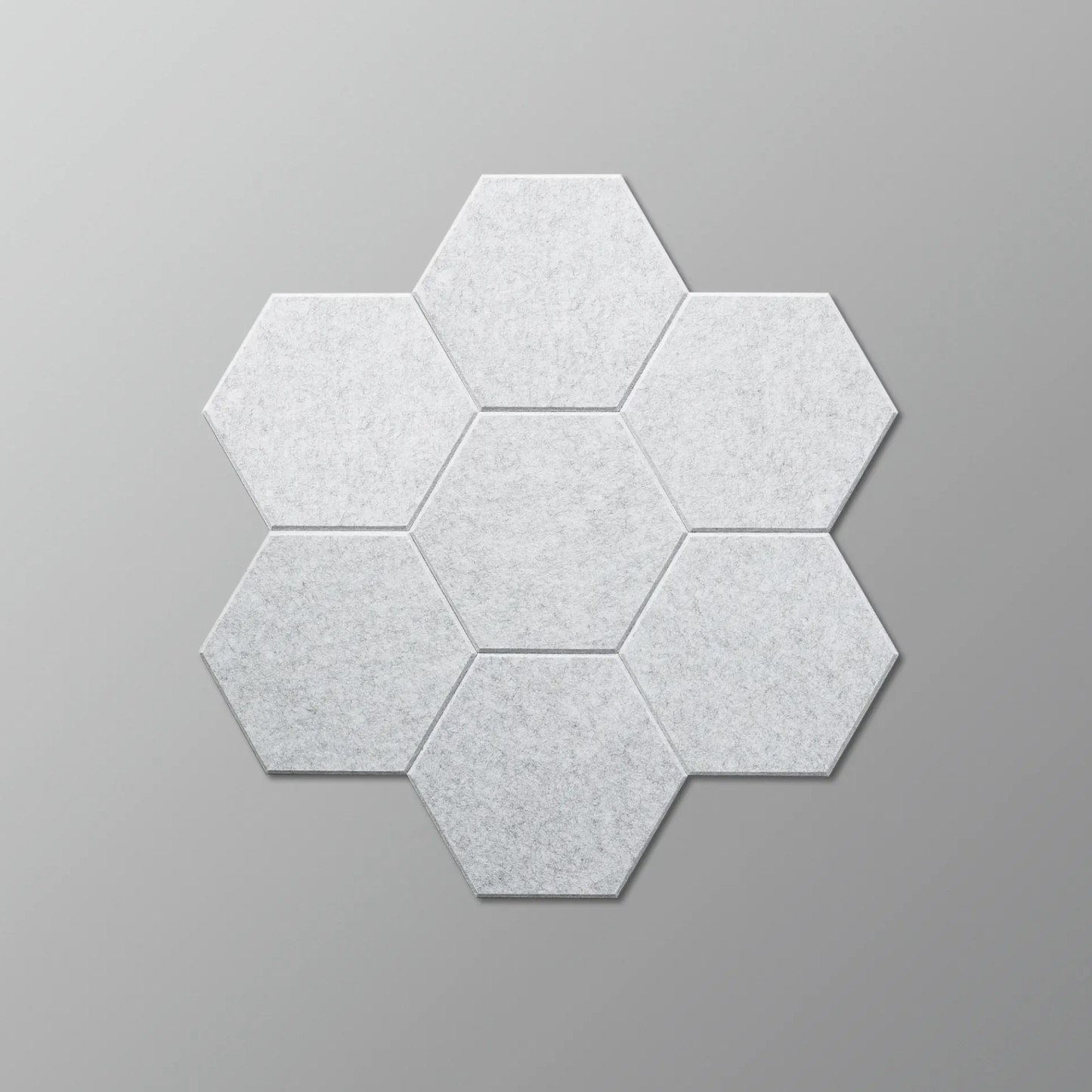 Akoestische hexagon panels 1800g/m2 vilt Set x12 tegels grijs
