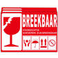 Breekbaar stickers 50 stuks 14,8x10,5cm